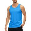 imageMAGCOMSEN Mens UPF 50 Tank Top Quick Dry Summer Workout Muscle Sleeveless Shirts for Swim Beach BodybuildingAzure