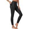 imageMAGCOMSEN Womens High Waisted Workout Leggings with Pockets Tummy Control 78 Yoga Pants Stretch Gym Athletic LeggingsBlack