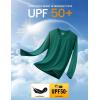 imageMAGCOMSEN Mens Long Sleeve Shirts UPF 50 UV Sun Protection Athletic Shirts for Hiking Running Workout Rash GuardEmerald Green