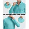 imageMAGCOMSEN Mens Long Sleeve Sun Shirts UPF 50 Tees 14 Zip Up Fishing Running Rash Guard TShirts Outdoor ShirtGrey Green