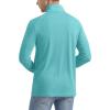 imageMAGCOMSEN Mens Long Sleeve Sun Shirts UPF 50 Tees 14 Zip Up Fishing Running Rash Guard TShirts Outdoor ShirtGrey Green