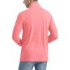 imageMAGCOMSEN Mens Long Sleeve Sun Shirts UPF 50 Tees 14 Zip Up Fishing Running Rash Guard TShirts Outdoor ShirtGrey Pink