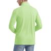 imageMAGCOMSEN Mens Long Sleeve Sun Shirts UPF 50 Tees 14 Zip Up Fishing Running Rash Guard TShirts Outdoor ShirtLight Green