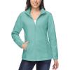 imageMAGCOMSEN Womens Fleece Jacket Zip Up Coat Lightweight Soft Warm Long Sleeve Jackets with Pockets for WinterGrey Green