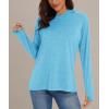 imageMAGCOMSEN Womens Hoodie Shirts UPF 50 UV Protection Long Sleeve Sun Shirt Fishing Hiking Athletic Shirts with Thumb HoleAqua Blue