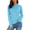 imageMAGCOMSEN Womens Hoodie Shirts UPF 50 UV Protection Long Sleeve Sun Shirt Fishing Hiking Athletic Shirts with Thumb HoleAqua Blue