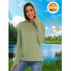 imageMAGCOMSEN Womens Hoodie Shirts UPF 50 UV Protection Long Sleeve Sun Shirt Fishing Hiking Athletic Shirts with Thumb HoleWheat Green