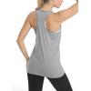 imageMAGCOMSEN Womens Racerback Tank Tops UPF 50 Workout Shirts Quick Dry Sun Protection Sleeveless Tops for Gym YogaBlackDark GreyLight Grey
