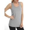 imageMAGCOMSEN Womens Racerback Tank Tops UPF 50 Workout Shirts Quick Dry Sun Protection Sleeveless Tops for Gym YogaBlackDark GreyLight Grey