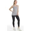 imageMAGCOMSEN Womens Racerback Tank Tops UPF 50 Workout Shirts Quick Dry Sun Protection Sleeveless Tops for Gym YogaBlackDark GreyLight Grey
