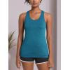 imageMAGCOMSEN Womens Racerback Tank Tops UPF 50 Workout Shirts Quick Dry Sun Protection Sleeveless Tops for Gym YogaPeacock Blue