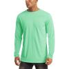 imageMAGCOMSEN Mens Long Sleeve Shirts UPF 50 UV Sun Protection Athletic Shirts for Hiking Running Workout Rash GuardBeach Glass