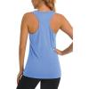 imageMAGCOMSEN Womens Racerback Tank Tops UPF 50 Workout Shirts Quick Dry Sun Protection Sleeveless Tops for Gym Yoga01light Blue