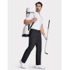 imageMAGCOMSEN Mens Golf Pants Stretch Dress Pants Quick Dry Water Resistant Lightweight Flat Front Work Pants Moisture WickingBlack