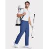 imageMAGCOMSEN Mens Golf Pants Stretch Dress Pants Quick Dry Water Resistant Lightweight Flat Front Work Pants Moisture WickingBlue Grey