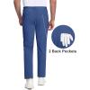 imageMAGCOMSEN Mens Golf Pants Stretch Dress Pants Quick Dry Water Resistant Lightweight Flat Front Work Pants Moisture WickingBlue Grey