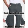imageMAGCOMSEN Mens Golf Pants Stretch Dress Pants Quick Dry Water Resistant Lightweight Flat Front Work Pants Moisture WickingDark Grey