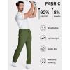 imageMAGCOMSEN Mens Golf Pants Stretch Dress Pants Quick Dry Water Resistant Lightweight Flat Front Work Pants Moisture WickingGreen