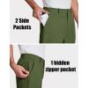 imageMAGCOMSEN Mens Golf Pants Stretch Dress Pants Quick Dry Water Resistant Lightweight Flat Front Work Pants Moisture WickingGreen