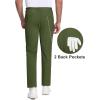 imageMAGCOMSEN Mens Golf Pants Stretch Dress Pants Quick Dry Water Resistant Lightweight Flat Front Work Pants Moisture WickingGreen