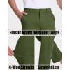 imageMAGCOMSEN Mens Golf Pants Stretch Dress Pants Quick Dry Water Resistant Lightweight Flat Front Work Pants Moisture WickingGreen
