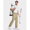 imageMAGCOMSEN Mens Golf Pants Stretch Dress Pants Quick Dry Water Resistant Lightweight Flat Front Work Pants Moisture WickingKhaki