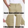 imageMAGCOMSEN Mens Golf Pants Stretch Dress Pants Quick Dry Water Resistant Lightweight Flat Front Work Pants Moisture WickingKhaki