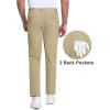 imageMAGCOMSEN Mens Golf Pants Stretch Dress Pants Quick Dry Water Resistant Lightweight Flat Front Work Pants Moisture WickingKhaki