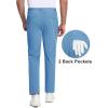 imageMAGCOMSEN Mens Golf Pants Stretch Dress Pants Quick Dry Water Resistant Lightweight Flat Front Work Pants Moisture WickingLight Blue