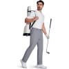 imageMAGCOMSEN Mens Golf Pants Stretch Dress Pants Quick Dry Water Resistant Lightweight Flat Front Work Pants Moisture WickingLight Grey