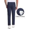 imageMAGCOMSEN Mens Golf Pants Stretch Dress Pants Quick Dry Water Resistant Lightweight Flat Front Work Pants Moisture WickingNavy