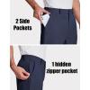imageMAGCOMSEN Mens Golf Pants Stretch Dress Pants Quick Dry Water Resistant Lightweight Flat Front Work Pants Moisture WickingNavy