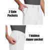 imageMAGCOMSEN Mens Golf Pants Stretch Dress Pants Quick Dry Water Resistant Lightweight Flat Front Work Pants Moisture WickingWhite