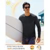 imageMAGCOMSEN Mens Long Sleeve Shirt Quick Dry UPF 50 Sun Protection Lightweight TShirt Athletic Workout Fishing TeeBlack
