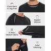 imageMAGCOMSEN Mens Long Sleeve Shirt Quick Dry UPF 50 Sun Protection Lightweight TShirt Athletic Workout Fishing TeeBlack