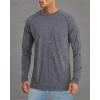 imageMAGCOMSEN Mens Long Sleeve Shirt Quick Dry UPF 50 Sun Protection Lightweight TShirt Athletic Workout Fishing TeeDary Grey