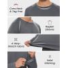 imageMAGCOMSEN Mens Long Sleeve Shirt Quick Dry UPF 50 Sun Protection Lightweight TShirt Athletic Workout Fishing TeeDary Grey