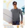 imageMAGCOMSEN Mens Long Sleeve Shirt Quick Dry UPF 50 Sun Protection Lightweight TShirt Athletic Workout Fishing TeeDary Grey