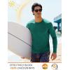 imageMAGCOMSEN Mens Long Sleeve Shirt Quick Dry UPF 50 Sun Protection Lightweight TShirt Athletic Workout Fishing TeeEmerald Green
