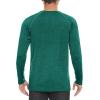 imageMAGCOMSEN Mens Long Sleeve Shirt Quick Dry UPF 50 Sun Protection Lightweight TShirt Athletic Workout Fishing TeeEmerald Green