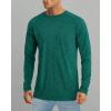 imageMAGCOMSEN Mens Long Sleeve Shirt Quick Dry UPF 50 Sun Protection Lightweight TShirt Athletic Workout Fishing TeeEmerald Green