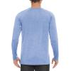 imageMAGCOMSEN Mens Long Sleeve Shirt Quick Dry UPF 50 Sun Protection Lightweight TShirt Athletic Workout Fishing TeeLight Blue