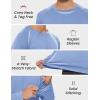imageMAGCOMSEN Mens Long Sleeve Shirt Quick Dry UPF 50 Sun Protection Lightweight TShirt Athletic Workout Fishing TeeLight Blue