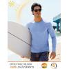 imageMAGCOMSEN Mens Long Sleeve Shirt Quick Dry UPF 50 Sun Protection Lightweight TShirt Athletic Workout Fishing TeeLight Blue