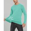 imageMAGCOMSEN Mens Long Sleeve Shirt Quick Dry UPF 50 Sun Protection Lightweight TShirt Athletic Workout Fishing TeeLight Green