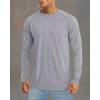 imageMAGCOMSEN Mens Long Sleeve Shirt Quick Dry UPF 50 Sun Protection Lightweight TShirt Athletic Workout Fishing TeeLight Grey