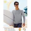 imageMAGCOMSEN Mens Long Sleeve Shirt Quick Dry UPF 50 Sun Protection Lightweight TShirt Athletic Workout Fishing TeeLight Grey