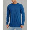 imageMAGCOMSEN Mens Long Sleeve Shirt Quick Dry UPF 50 Sun Protection Lightweight TShirt Athletic Workout Fishing TeeMedium Blue