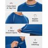 imageMAGCOMSEN Mens Long Sleeve Shirt Quick Dry UPF 50 Sun Protection Lightweight TShirt Athletic Workout Fishing TeeMedium Blue