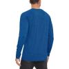 imageMAGCOMSEN Mens Long Sleeve Shirt Quick Dry UPF 50 Sun Protection Lightweight TShirt Athletic Workout Fishing TeeMedium Blue
